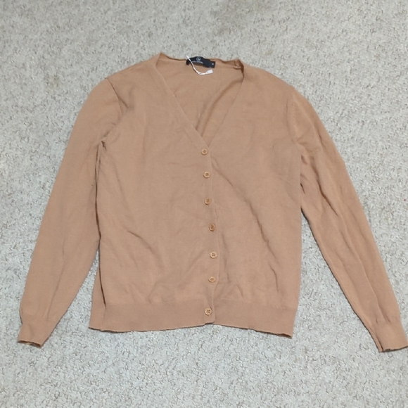 unb Sweaters - Camel Button-Up Cardigan